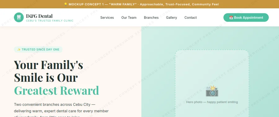 DG Dental website preview